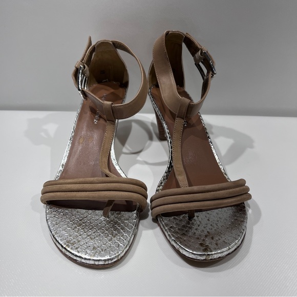 Donald J Pliner Viva Suede Leather T Strap Sandals Size 9.5 - Picture 2 of 6